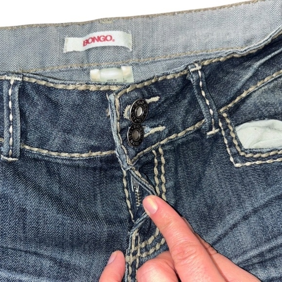 Bongo Y2K Lowrise Flared Embroidered Jeans Womens 7 Western Preppy Vintage Jewel - Picture 9 of 10
